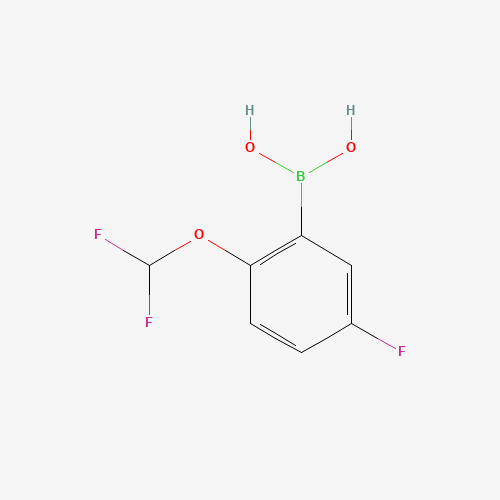 [2-(difluoromethoxy)-5-fluorophenyl]boronic acid (CAS: 958451-71-3) - Chemical Structure and Molecular Formula 