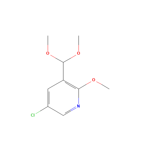 5-chloro-3-(dimethoxymethyl)-2-methoxypyridine (CAS: 1261365-50-7) - Related Chemical Product