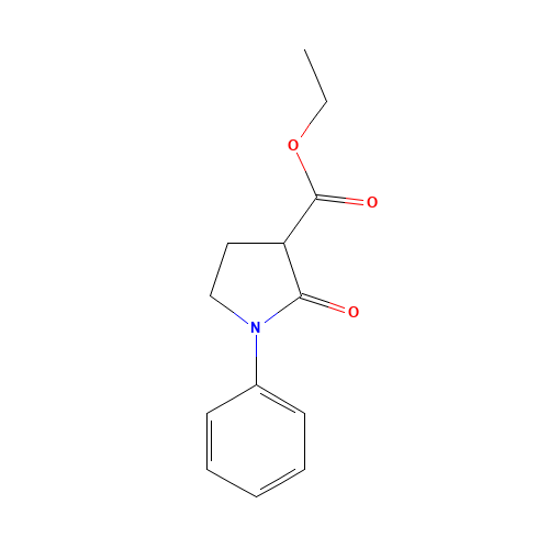 ethyl 2-oxo-1-phenylpyrrolidine-3-carboxylate (CAS: 23421-89-8) - Chemical Structure and Molecular Formula 