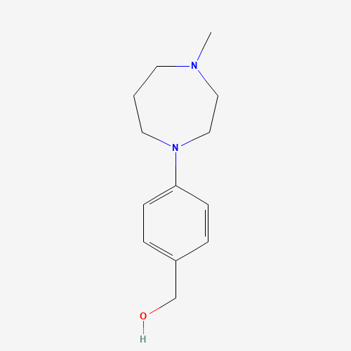 [4-(4-methyl-1,4-diazepan-1-yl)phenyl]methanol (CAS: 898289-58-2) - Chemical Structure and Molecular Formula 