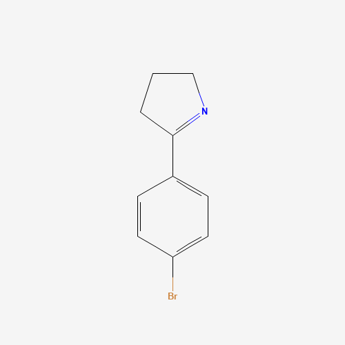 5-(4-bromophenyl)-3,4-dihydro-2H-pyrrole (CAS: 22217-79-4) - Chemical Structure and Molecular Formula 