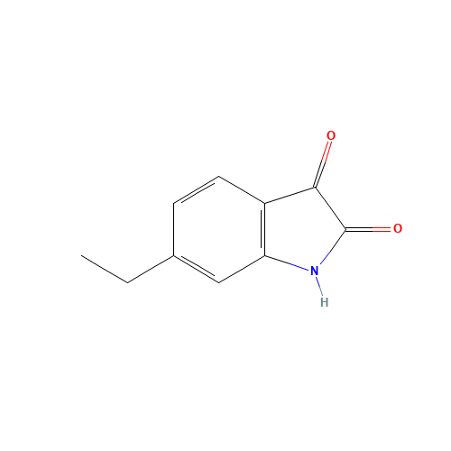 6-ethyl-1H-indole-2,3-dione (CAS: 90924-07-5) - Chemical Structure and Molecular Formula 