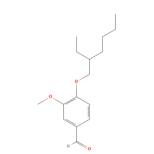 4-(2-ethylhexoxy)-3-methoxybenzaldehyde (CAS: 120873-97-4) - Chemical Structure and Molecular Formula 