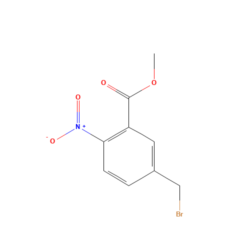 methyl 5-(bromomethyl)-2-nitrobenzoate (CAS: 88071-91-4) - Chemical Structure and Molecular Formula 
