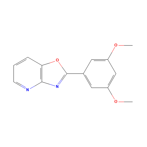 2-(3,5-dimethoxyphenyl)-[1,3]oxazolo[4,5-b]pyridine (CAS: 52333-83-2) - Chemical Structure and Molecular Formula 