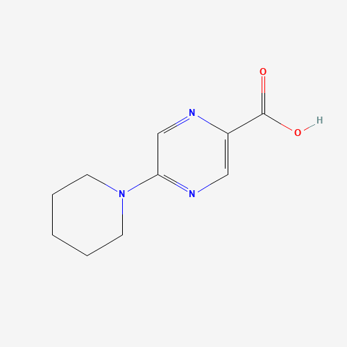5-piperidin-1-ylpyrazine-2-carboxylic acid (CAS: 1210707-88-2) - Chemical Structure and Molecular Formula 