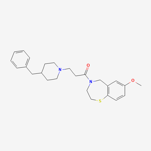 3-(4-benzylpiperidin-1-yl)-1-(7-methoxy-3,5-dihydro-2H-1,4-benzothiazepin-4-yl)propan-1-one (CAS: 145903-06-6) - Related Chemical Product