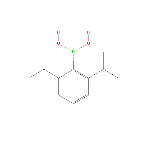 [2,6-di(propan-2-yl)phenyl]boronic acid (CAS: 363166-79-4) - Chemical Structure and Molecular Formula 