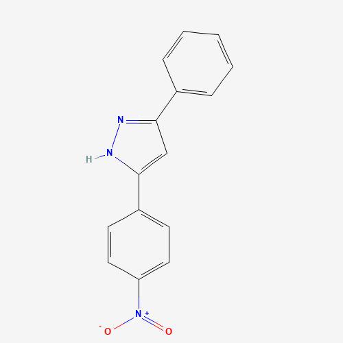 5-(4-nitrophenyl)-3-phenyl-1H-pyrazole (CAS: 63532-66-1) - Chemical Structure and Molecular Formula 