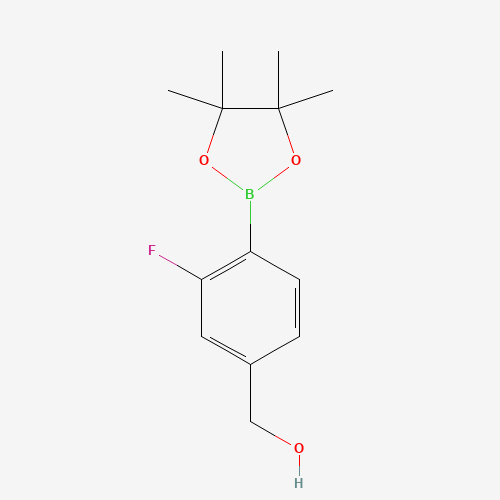 [3-fluoro-4-(4,4,5,5-tetramethyl-1,3,2-dioxaborolan-2-yl)phenyl]methanol (CAS: 1314141-37-1) - Chemical Structure and Molecular Formula 