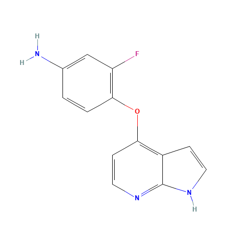 3-fluoro-4-(1H-pyrrolo[2,3-b]pyridin-4-yloxy)aniline (CAS: 688781-75-1) - Related Chemical Product