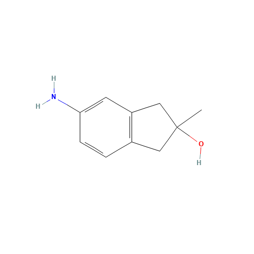 5-amino-2-methyl-1,3-dihydroinden-2-ol (CAS: 913296-99-8) - Chemical Structure and Molecular Formula 