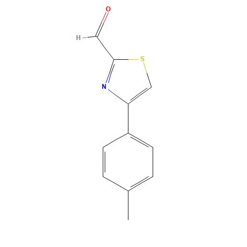 4-(4-methylphenyl)-1,3-thiazole-2-carbaldehyde (CAS: 383143-86-0) - Chemical Structure and Molecular Formula 