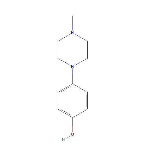 4-(4-methylpiperazin-1-yl)phenol (CAS: 163210-63-7) - Chemical Structure and Molecular Formula 