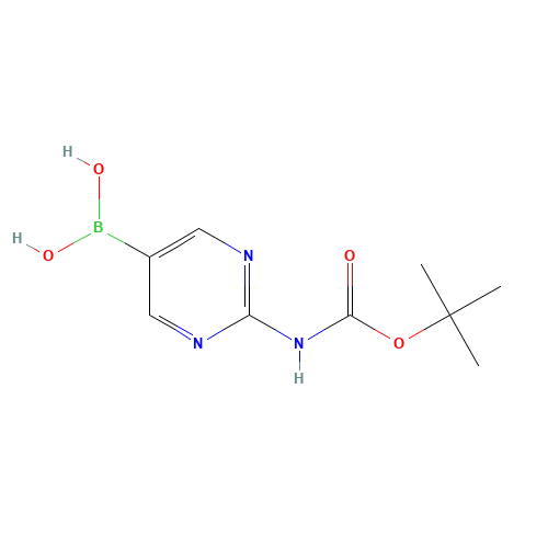 [2-[(2-methylpropan-2-yl)oxycarbonylamino]pyrimidin-5-yl]boronic acid (CAS: 883231-25-2) - Related Chemical Product
