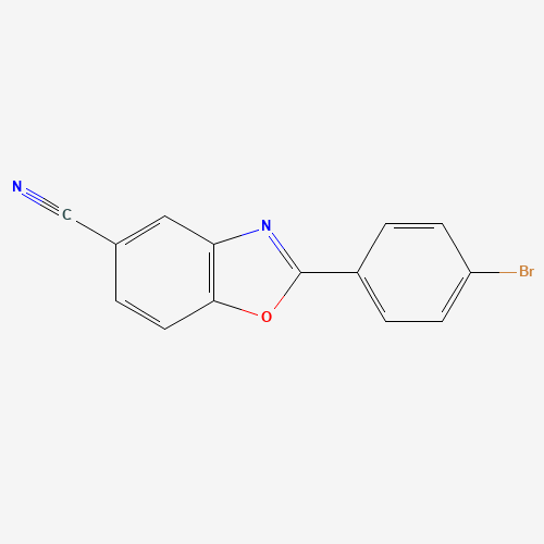 2-(4-bromophenyl)-1,3-benzoxazole-5-carbonitrile (CAS: 942215-53-4) - Chemical Structure and Molecular Formula 