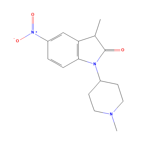 3-methyl-1-(1-methylpiperidin-4-yl)-5-nitro-3H-indol-2-one (CAS: 1063406-91-6) - Related Chemical Product