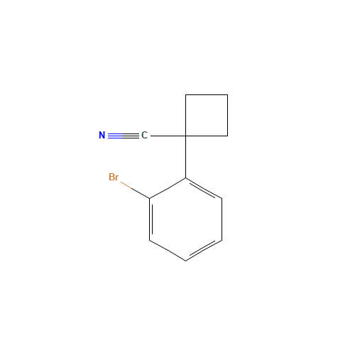 1-(2-bromophenyl)cyclobutane-1-carbonitrile (CAS: 28049-62-9) - Chemical Structure and Molecular Formula 