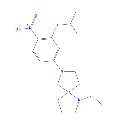 1-ethyl-7-(4-nitro-3-propan-2-yloxyphenyl)-1,7-diazaspiro[4.4]nonane (CAS: 1462951-18-3) - Related Chemical Product
