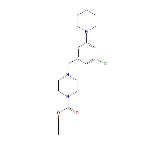 tert-butyl 4-[(3-chloro-5-piperidin-1-ylphenyl)methyl]piperazine-1-carboxylate (CAS: 1460033-76-4) - Related Chemical Product