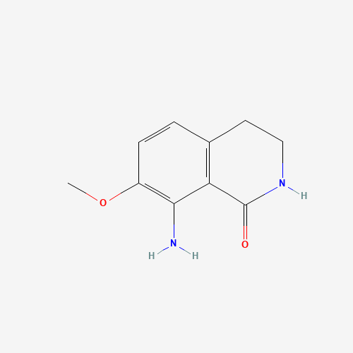 8-amino-7-methoxy-3,4-dihydro-2H-isoquinolin-1-one (CAS: 1616289-13-4) - Chemical Structure and Molecular Formula 
