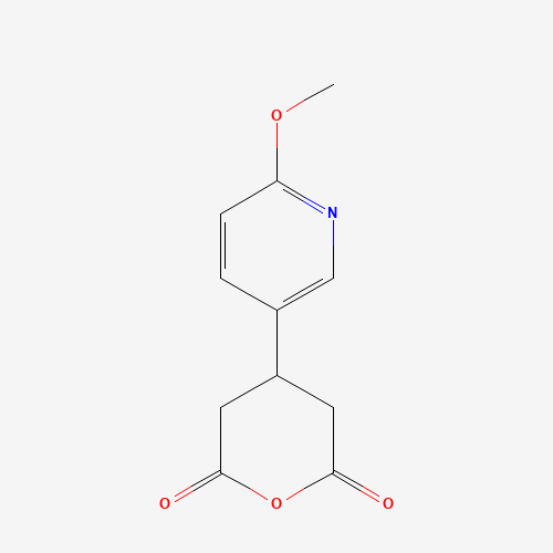 4-(6-methoxypyridin-3-yl)oxane-2,6-dione (CAS: 721920-98-5) - Chemical Structure and Molecular Formula 