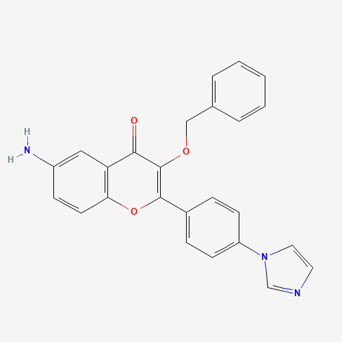 6-amino-2-(4-imidazol-1-ylphenyl)-3-phenylmethoxychromen-4-one (CAS: 1187016-34-7) - Related Chemical Product