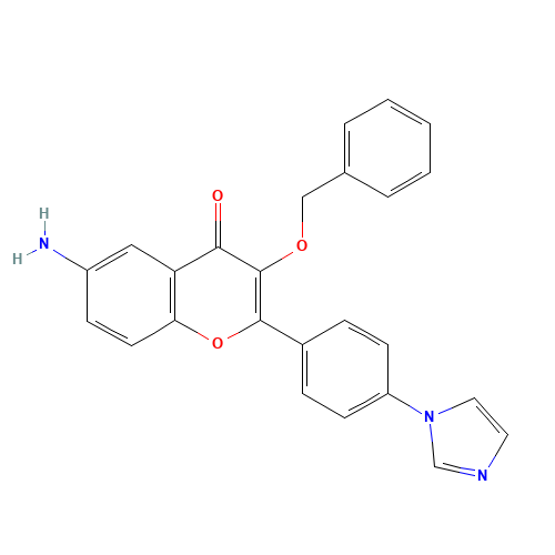 6-amino-2-(4-imidazol-1-ylphenyl)-3-phenylmethoxychromen-4-one (CAS: 1187016-34-7) - Related Chemical Product