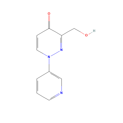 3-(hydroxymethyl)-1-pyridin-3-ylpyridazin-4-one (CAS: 1314396-86-5) - Chemical Structure and Molecular Formula 
