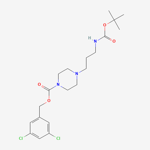 (3,5-dichlorophenyl)methyl 4-[3-[(2-methylpropan-2-yl)oxycarbonylamino]propyl]piperazine-1-carboxylate (CAS: 1613513-49-7) - Related Chemical Product