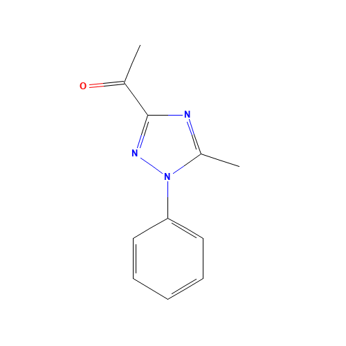 1-(5-methyl-1-phenyl-1,2,4-triazol-3-yl)ethanone (CAS: 92289-44-6) - Chemical Structure and Molecular Formula 