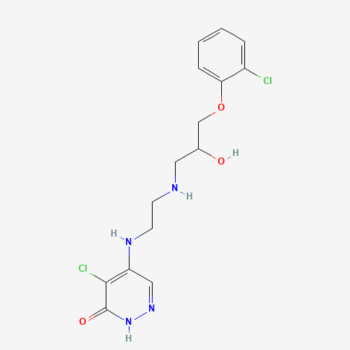 5-chloro-4-[2-[[3-(2-chlorophenoxy)-2-hydroxypropyl]amino]ethylamino]-1H-pyridazin-6-one (CAS: 83395-21-5) - Related Chemical Product