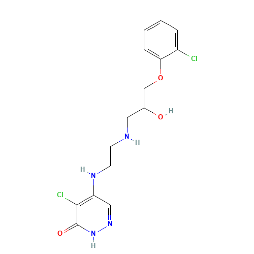 5-chloro-4-[2-[[3-(2-chlorophenoxy)-2-hydroxypropyl]amino]ethylamino]-1H-pyridazin-6-one (CAS: 83395-21-5) - Related Chemical Product