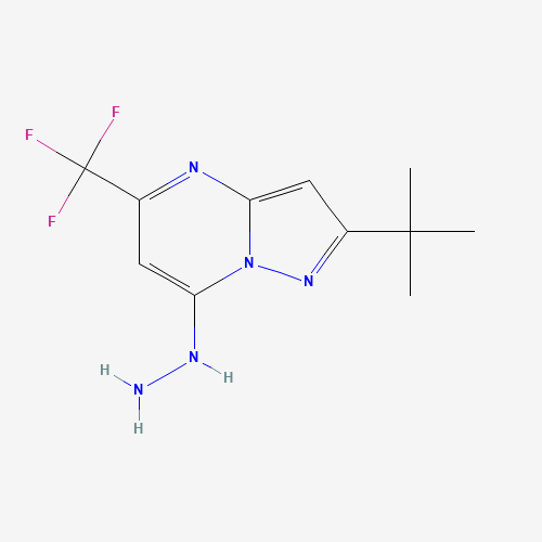 [2-tert-butyl-5-(trifluoromethyl)pyrazolo[1,5-a]pyrimidin-7-yl]hydrazine (CAS: 655235-56-6) - Related Chemical Product