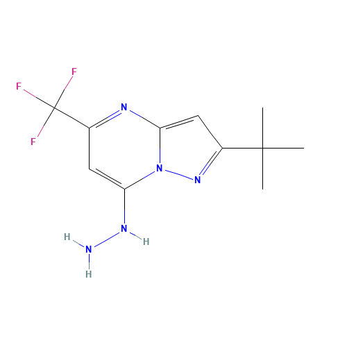 [2-tert-butyl-5-(trifluoromethyl)pyrazolo[1,5-a]pyrimidin-7-yl]hydrazine (CAS: 655235-56-6) - Related Chemical Product