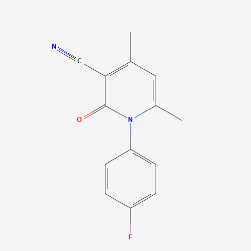 1-(4-fluorophenyl)-4,6-dimethyl-2-oxopyridine-3-carbonitrile (CAS: 24522-49-4) - Chemical Structure and Molecular Formula 