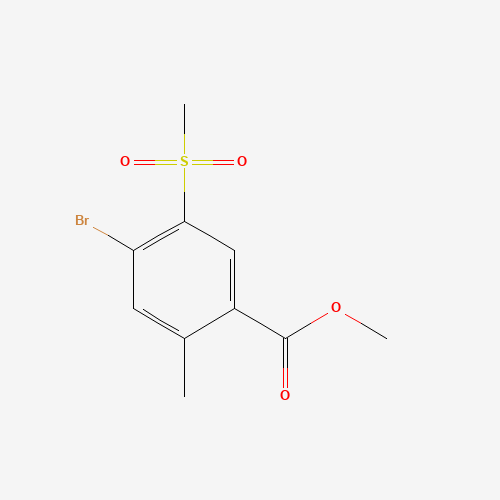 methyl 4-bromo-2-methyl-5-methylsulfonylbenzoate (CAS: 176308-97-7) - Chemical Structure and Molecular Formula 