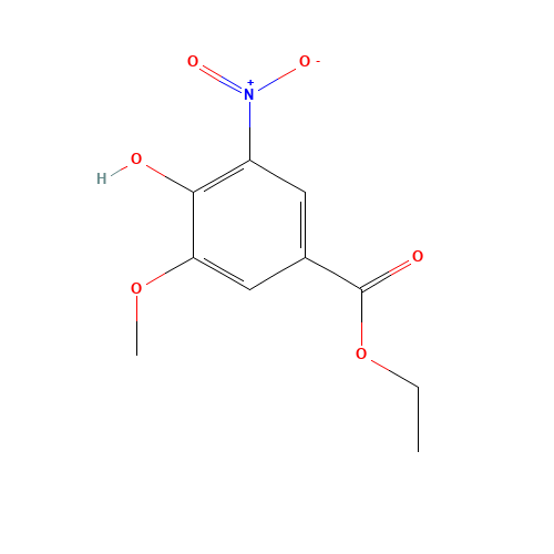 ethyl 4-hydroxy-3-methoxy-5-nitrobenzoate (CAS: 64095-07-4) - Chemical Structure and Molecular Formula 