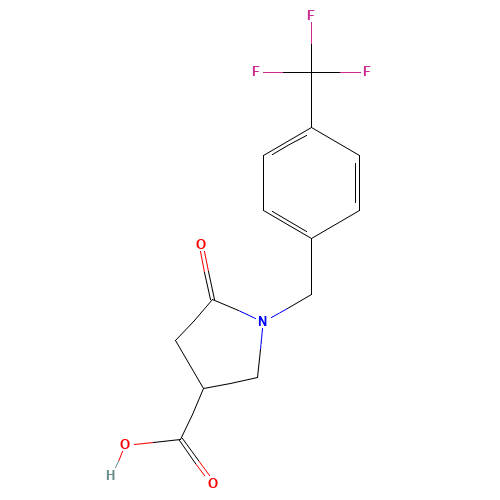 5-oxo-1-[[4-(trifluoromethyl)phenyl]methyl]pyrrolidine-3-carboxylic acid (CAS: 253178-82-4) - Related Chemical Product