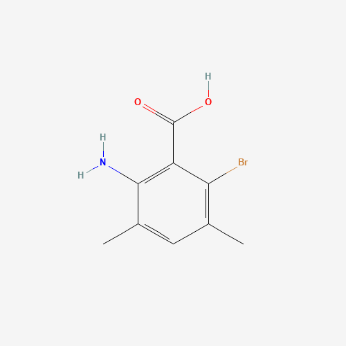 2-amino-6-bromo-3,5-dimethylbenzoic acid (CAS: 1603580-85-3) - Chemical Structure and Molecular Formula 