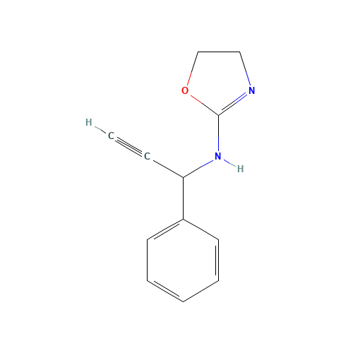 N-(1-phenylprop-2-ynyl)-4,5-dihydro-1,3-oxazol-2-amine (CAS: 1192966-46-3) - Chemical Structure and Molecular Formula 