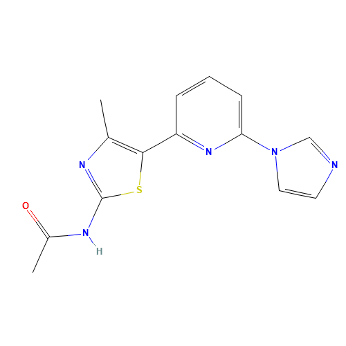 N-[5-(6-imidazol-1-ylpyridin-2-yl)-4-methyl-1,3-thiazol-2-yl]acetamide (CAS: 1163706-76-0) - Related Chemical Product