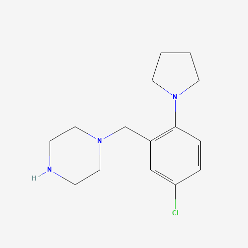 1-[(5-chloro-2-pyrrolidin-1-ylphenyl)methyl]piperazine (CAS: 1446818-75-2) - Related Chemical Product