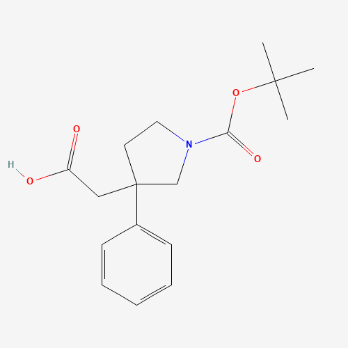 2-[1-[(2-methylpropan-2-yl)oxycarbonyl]-3-phenylpyrrolidin-3-yl]acetic acid (CAS: 952183-51-6) - Related Chemical Product