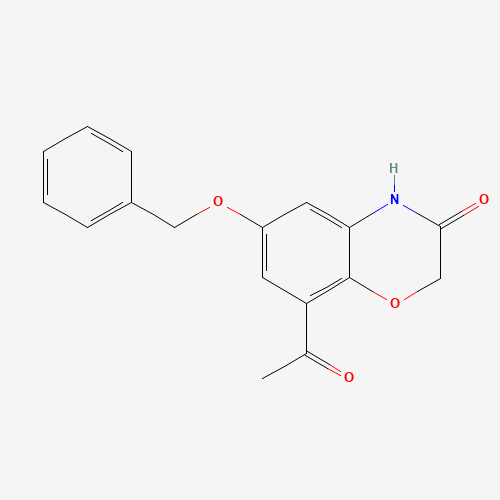 8-acetyl-6-phenylmethoxy-4H-1,4-benzoxazin-3-one (CAS: 869478-09-1) - Chemical Structure and Molecular Formula 