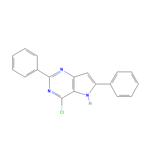 4-chloro-2,6-diphenyl-5H-pyrrolo[3,2-d]pyrimidine (CAS: 237435-25-5) - Related Chemical Product