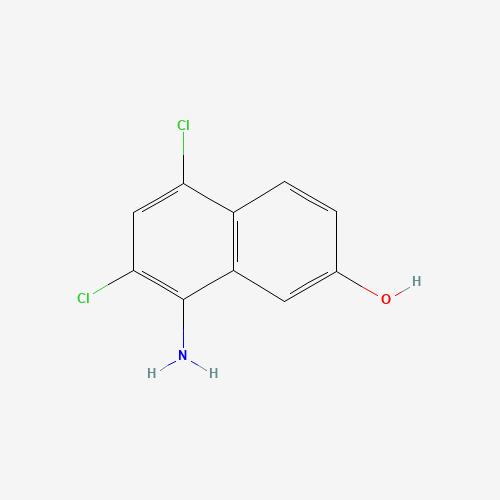 8-amino-5,7-dichloronaphthalen-2-ol (CAS: 497151-50-5) - Chemical Structure and Molecular Formula 