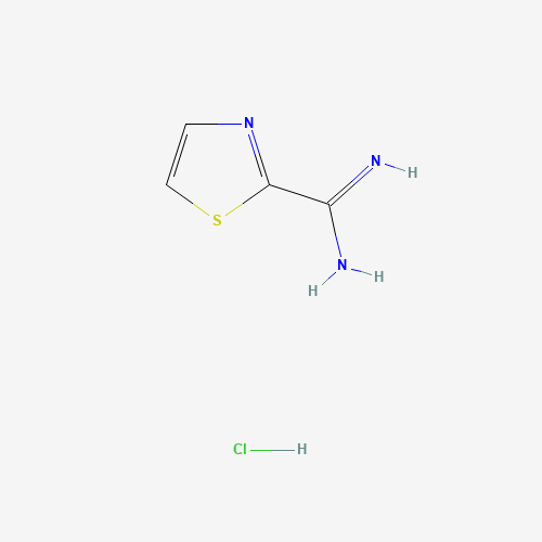 1,3-thiazole-2-carboximidamide;hydrochloride (CAS: 247037-82-7) - Chemical Structure and Molecular Formula 