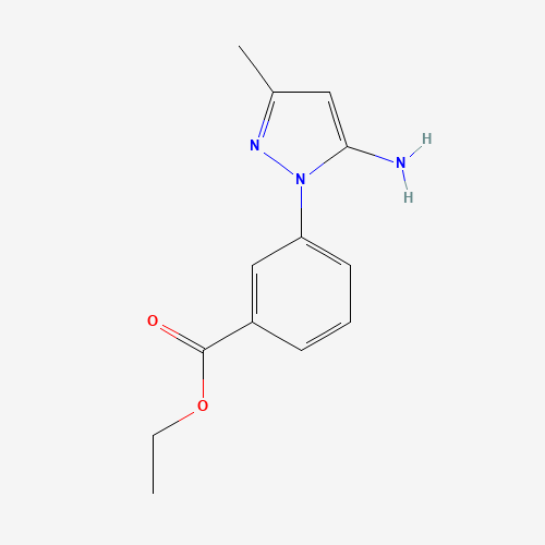 ethyl 3-(5-amino-3-methylpyrazol-1-yl)benzoate (CAS: 903567-11-3) - Related Chemical Product