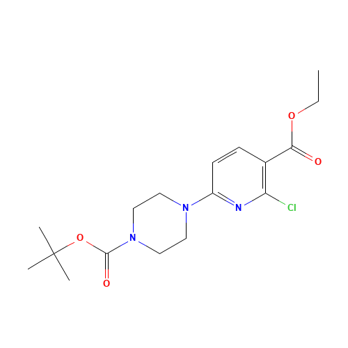 tert-butyl 4-(6-chloro-5-ethoxycarbonylpyridin-2-yl)piperazine-1-carboxylate (CAS: 1201675-64-0) - Related Chemical Product
